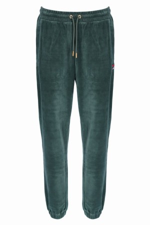 Green Fila Sullivan Velour With Gold Trims Men Jogger | 1685KJATZ