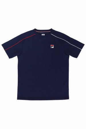 Navy Fila Archid Men T-shirts | 6253FIKOG