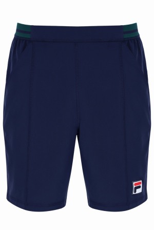 Navy Fila Heritage Stretch Woven Men Shorts | 9081HXKFP