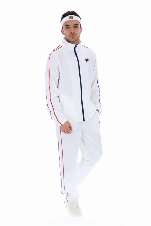 White Fila Vega Heritage Men Tracksuits | 4931HKLJD
