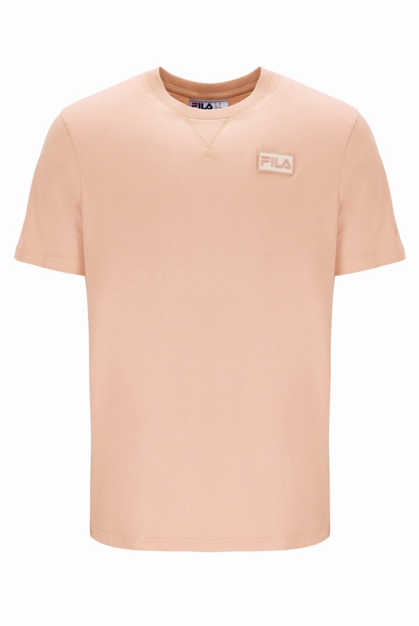 Apricot Fila Benjiman Sleeve Men T-shirts | 7926IWSVK
