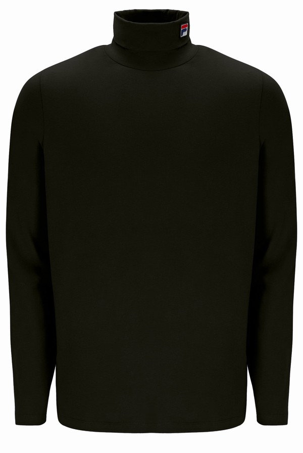 Black Fila 19th Classic Roll Neck Men Sweatshirts | 3916ZBOYH