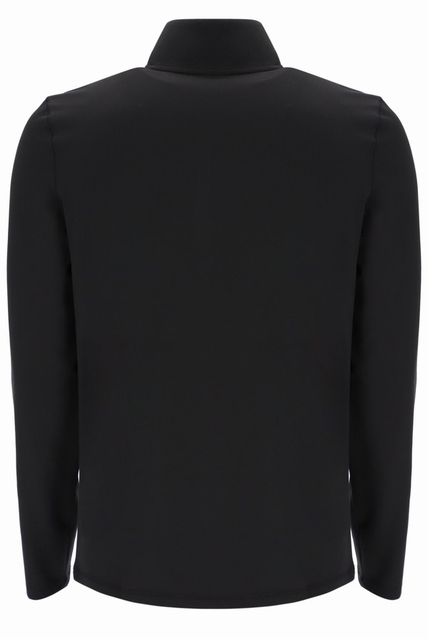 Black Fila Archer Half Zip Midlayer Men Tracksuits | 4908TZEKR