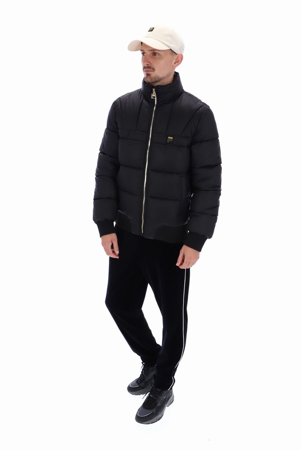 Black Fila Brando High Shine Puffer Men Jackets | 5143SKVUY