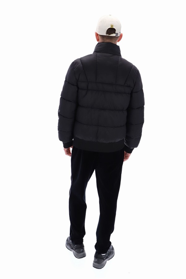 Black Fila Brando High Shine Puffer Men Jackets | 5143SKVUY