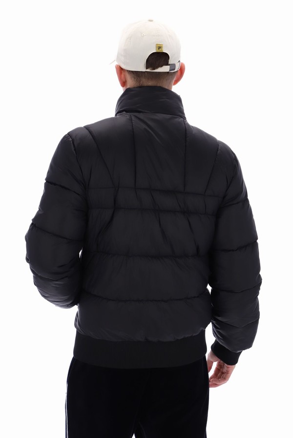 Black Fila Brando High Shine Puffer Men Jackets | 5143SKVUY