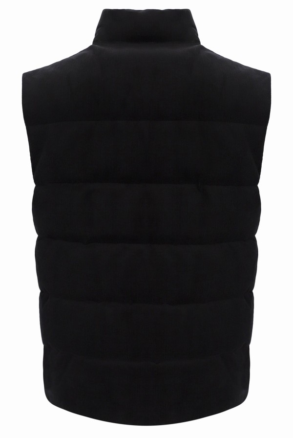 Black Fila Brio Corduroy Puffer Men Jackets | 0145CZUFG