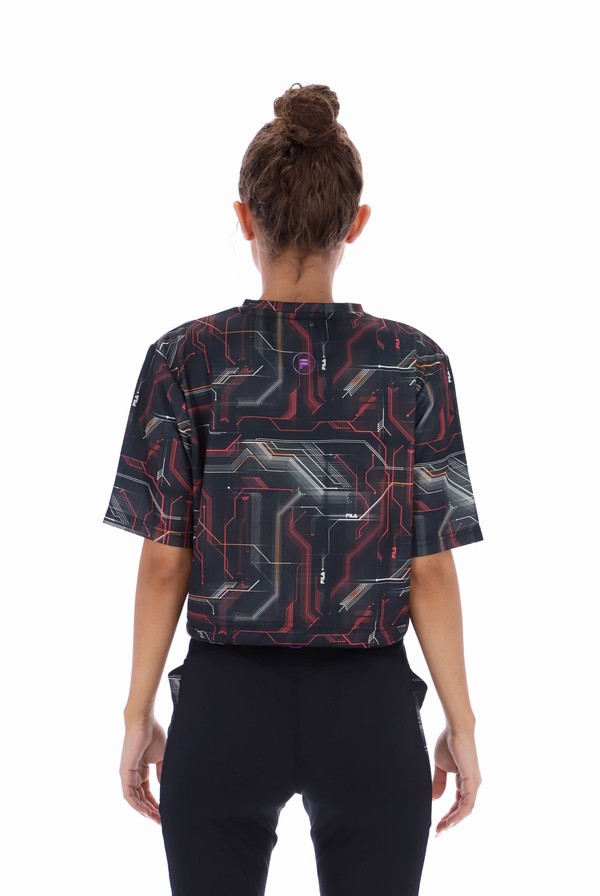 Black Fila Caitriona Circuit Women T-shirts | 4257JSGXL