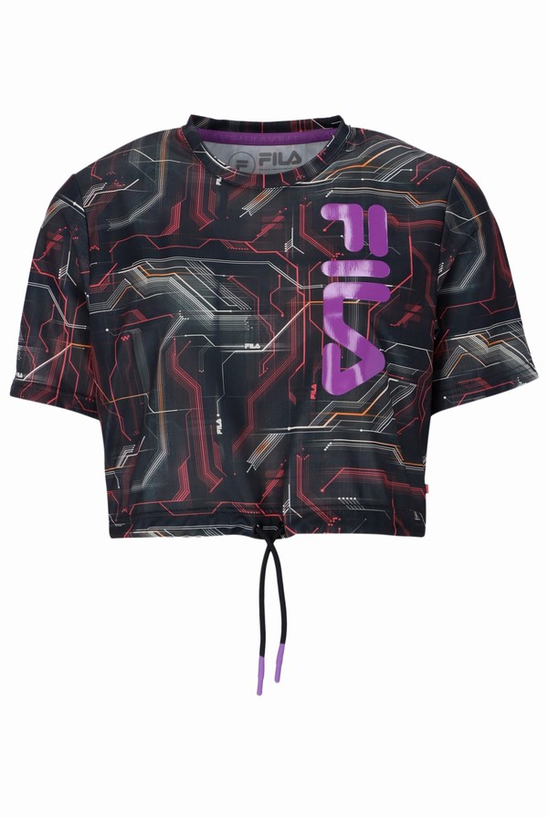 Black Fila Caitriona Circuit Women T-shirts | 4257JSGXL