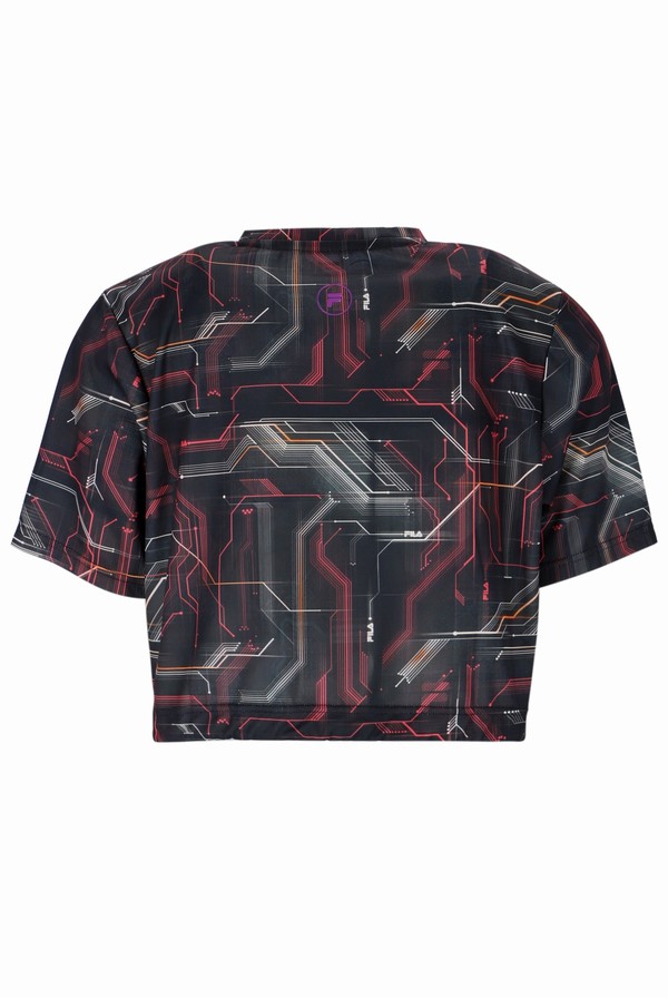Black Fila Caitriona Circuit Women T-shirts | 4257JSGXL