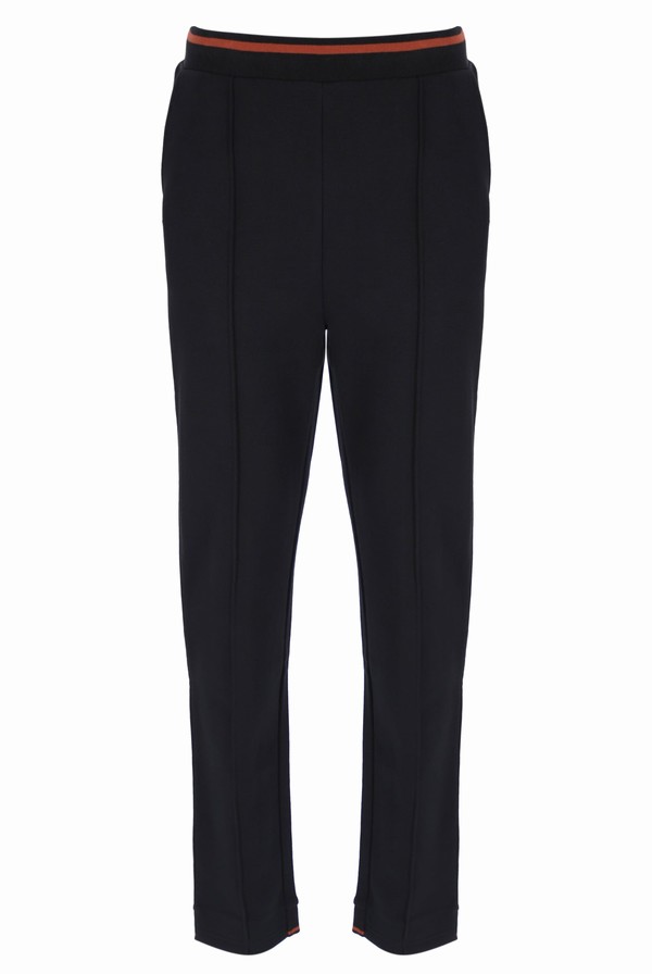 Black Fila Dovi Smart With Piping & Rib Cuffs Men Jogger | 1346HJIKB