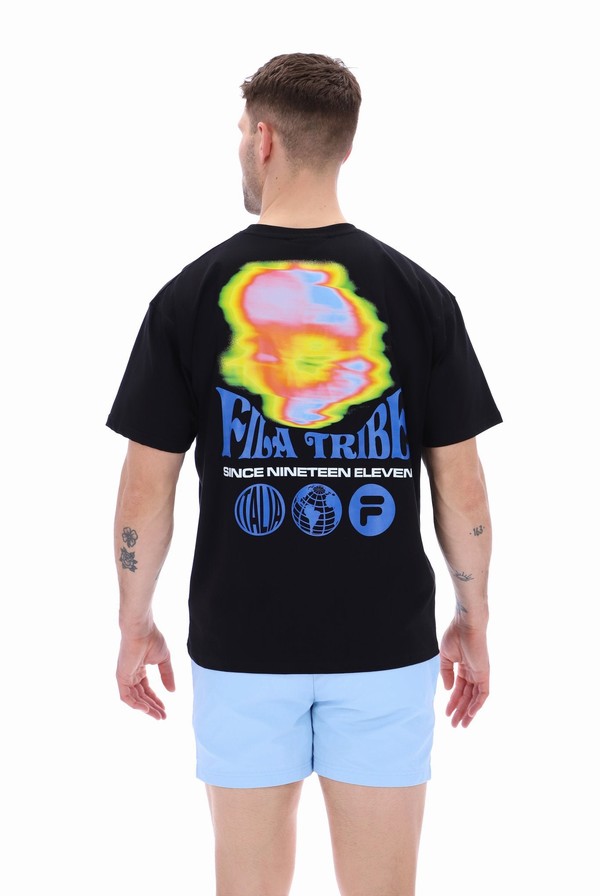 Black Fila Humphry Graphic Men T-shirts | 9413LZHWA