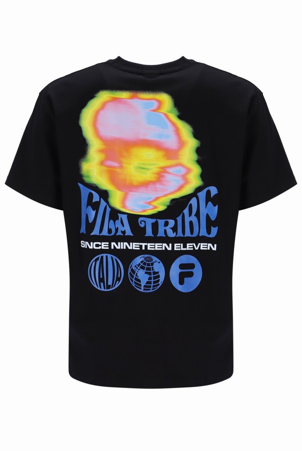 Black Fila Humphry Graphic Men T-shirts | 9413LZHWA