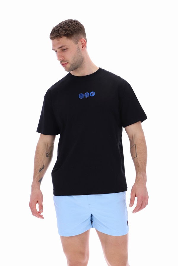 Black Fila Humphry Graphic Men T-shirts | 9413LZHWA