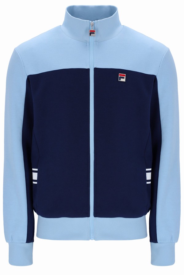 Blue Fila Gavin Colour Block Men Tracksuits | 6724QUGLR