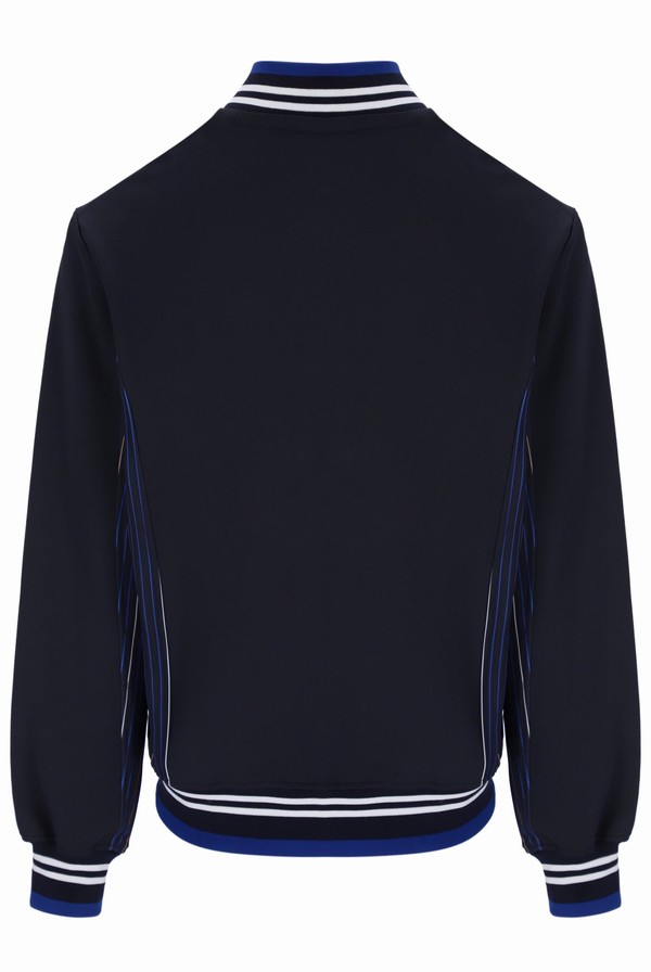 Blue Fila Knit Fabric Settanta Men Track Top | 8592QJUYM