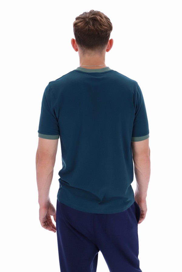 Blue Fila Marconi Essential Ringer Men T-shirts | 0752OCPSA