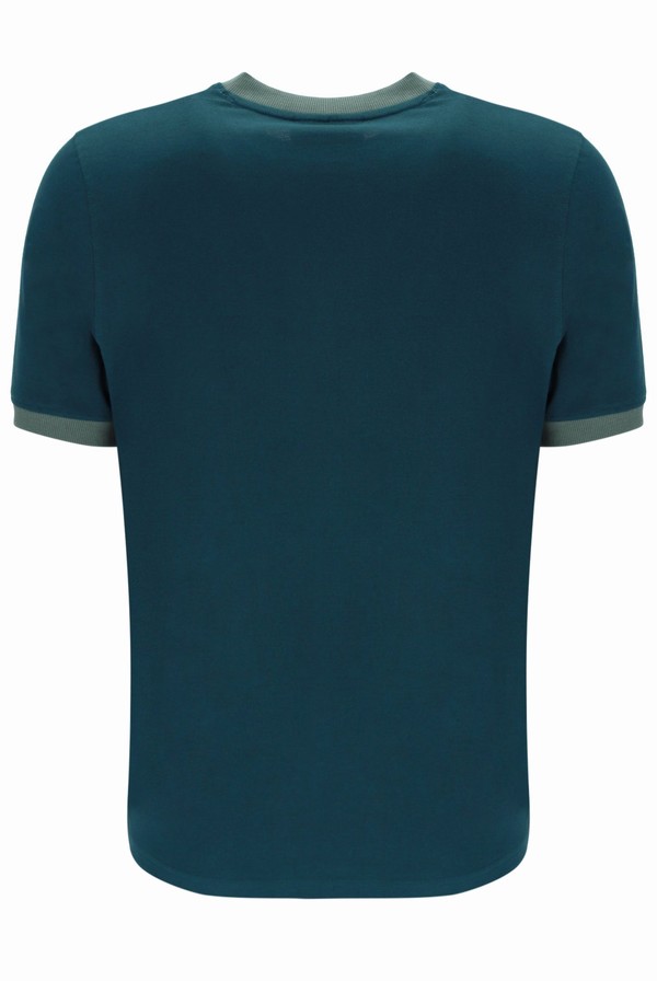 Blue Fila Marconi Essential Ringer Men T-shirts | 0752OCPSA