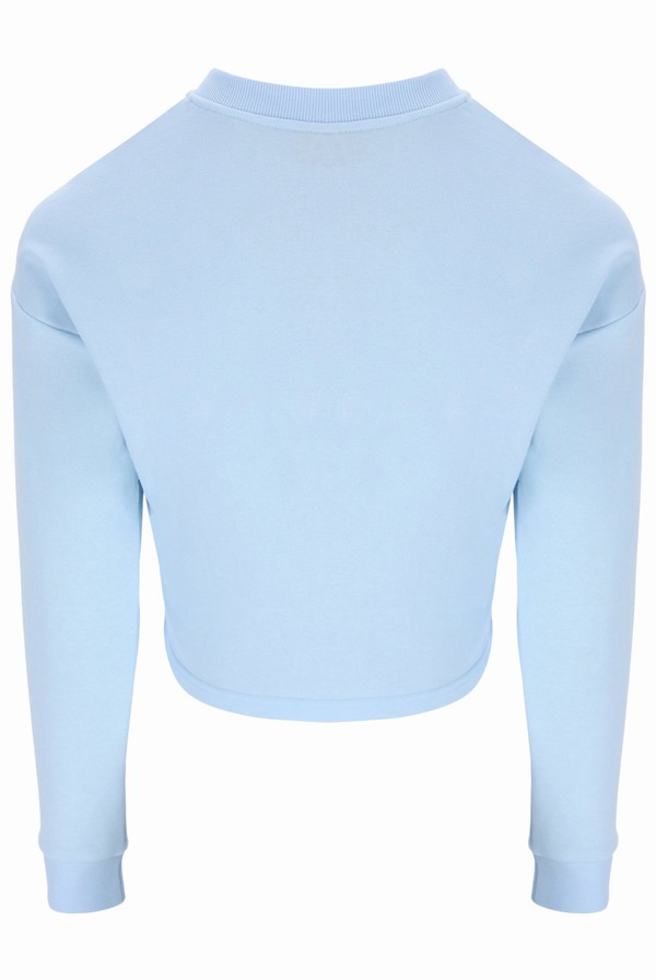 Blue Fila Monique Cropped Women Sweatshirts | 1498NYHVB