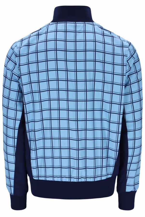 Blue Fila Morgan Check Men Track Top | 1573KACUW