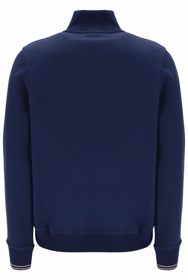 Blue Fila Ramy F Box 1/4 Zip With Yarn Dye Cuff Women Co-ords | 7934GVMJO