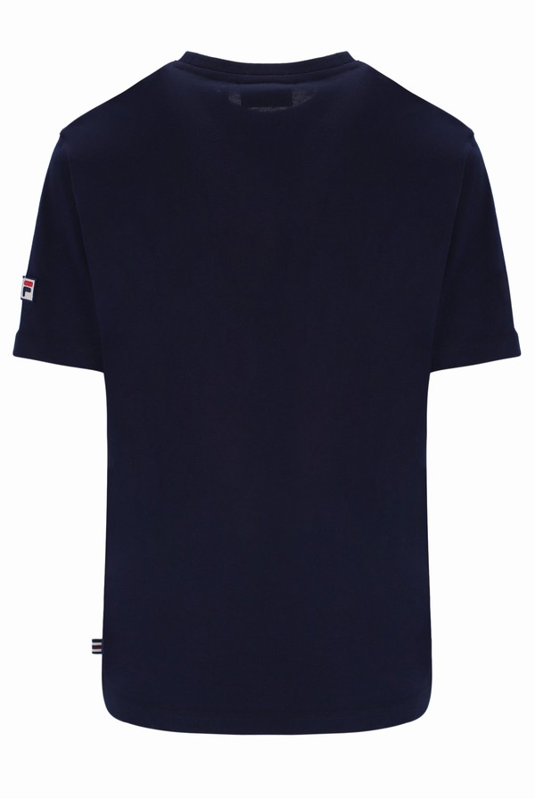 Blue Fila Tennis Player Graphic Men T-shirts | 5063KPFUA