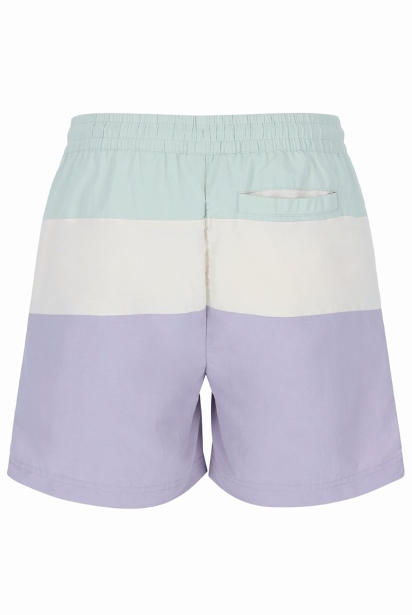 Blue / White / Purple Fila Alexi Colour Block Men Swim Shorts | 3719RUEJN