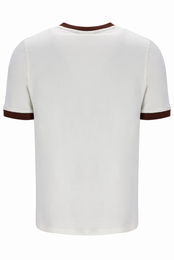 Brown / Grey Fila Marconi Essential Ringer Men T-shirts | 2918OFUPG