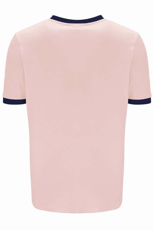 Coral / Navy Fila Marconi Essential Ringer Men T-shirts | 2568NOZDT
