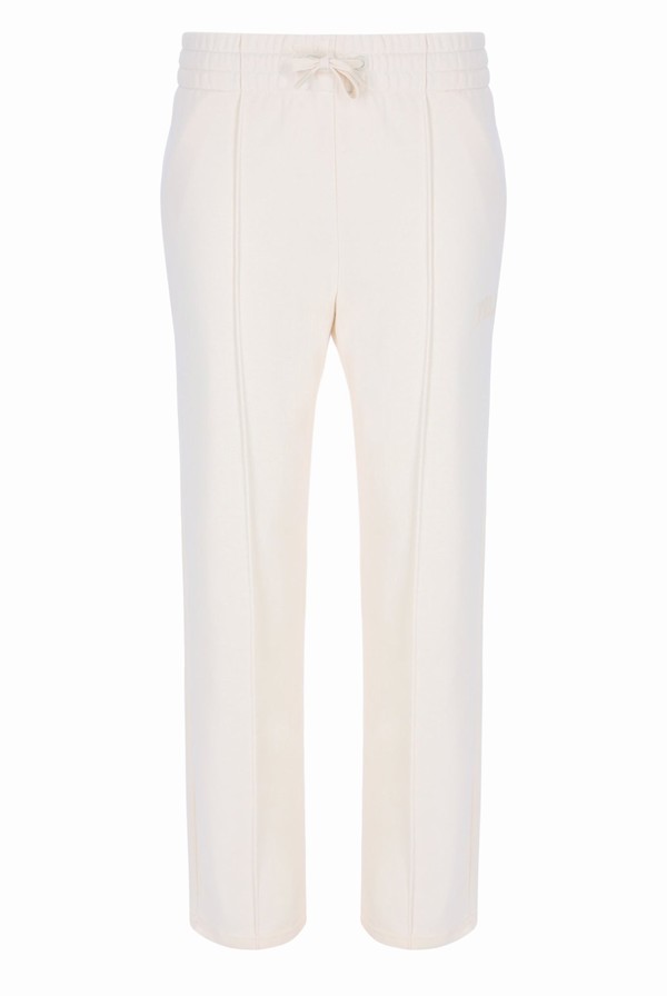 Cream Fila Brei Pintuck Open Hem Women Bottoms | 6395MRQJW
