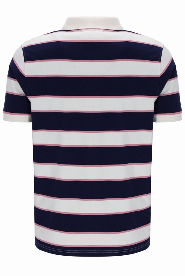 Cream Fila Edmond Yarn Dye Stripe Men Polo Shirts | 2061QTDBG