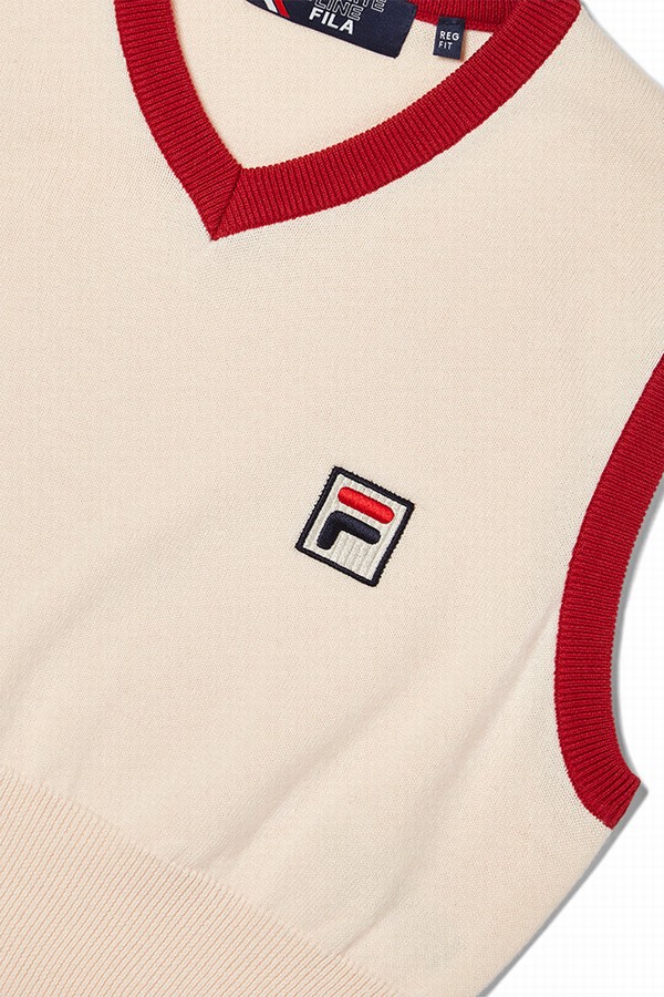Cream Fila Heritage Crop Women Sweatshirts | 0517DBFGM