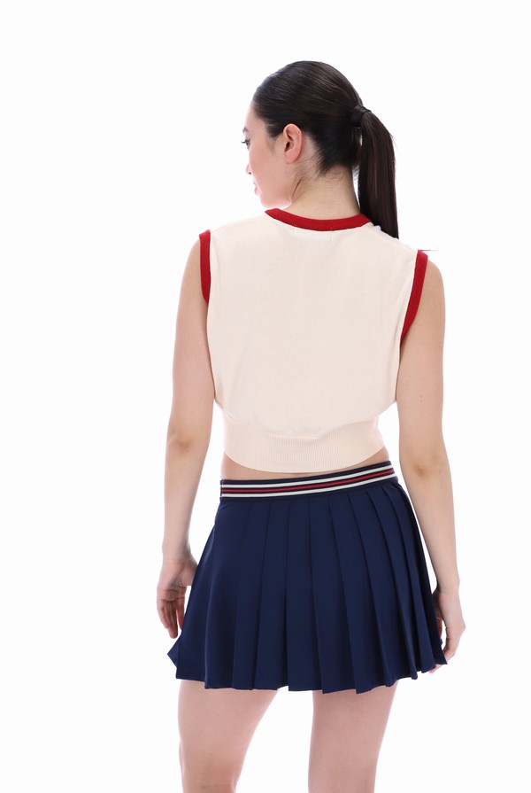 Cream Fila Heritage Crop Women Sweatshirts | 0517DBFGM