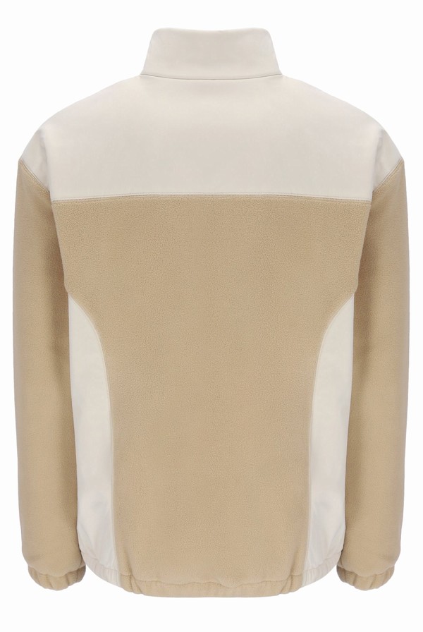 Cream Fila Tate 1/4 Zip Polar Fleece Pullover Men Sweatshirts | 6831LWNCB
