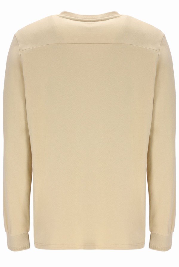Cream / Blue Fila Capello Long Sleeved Men T-shirts | 0263PUXLC