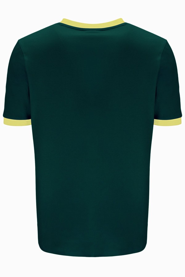 Green Fila Marconi Essential Ringer Men T-shirts | 3462CESAO
