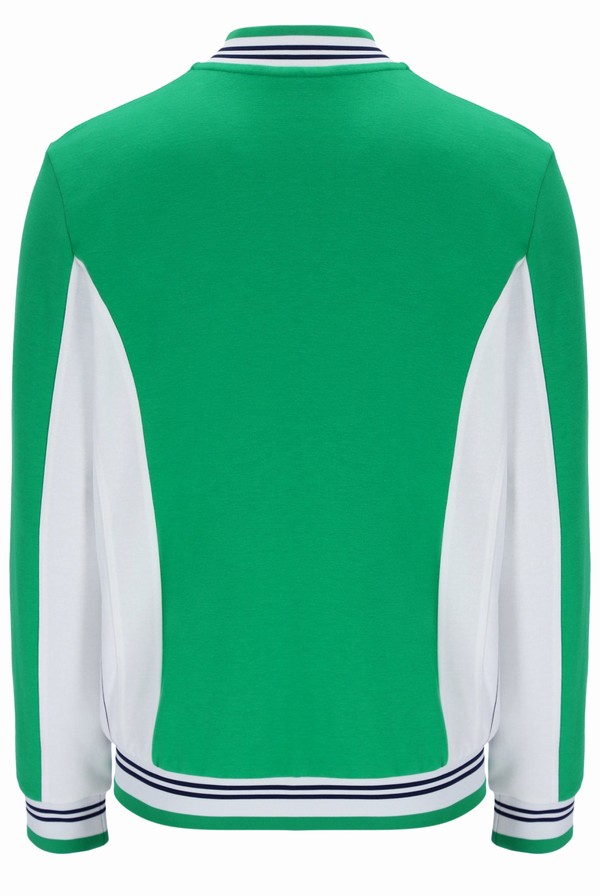 Green Fila Settanta Baseball Men Track Top | 1234IMBOW