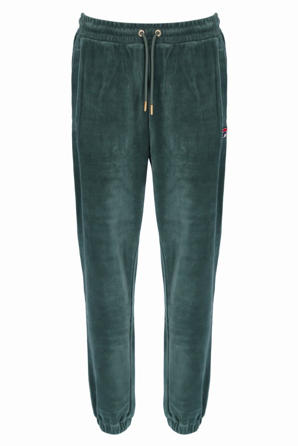 Green Fila Sullivan Velour With Gold Trims Men Jogger | 1685KJATZ