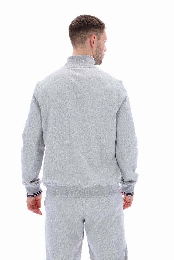 Grey Fila Ramy F Box 1/4 Zip With Yarn Dye Cuff Men Tracksuits | 7560ODLCM