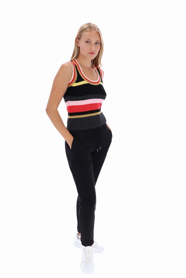 Grey / Multicolor Fila Lorri Knitted Tank Women Vest | 9736ZBNGC