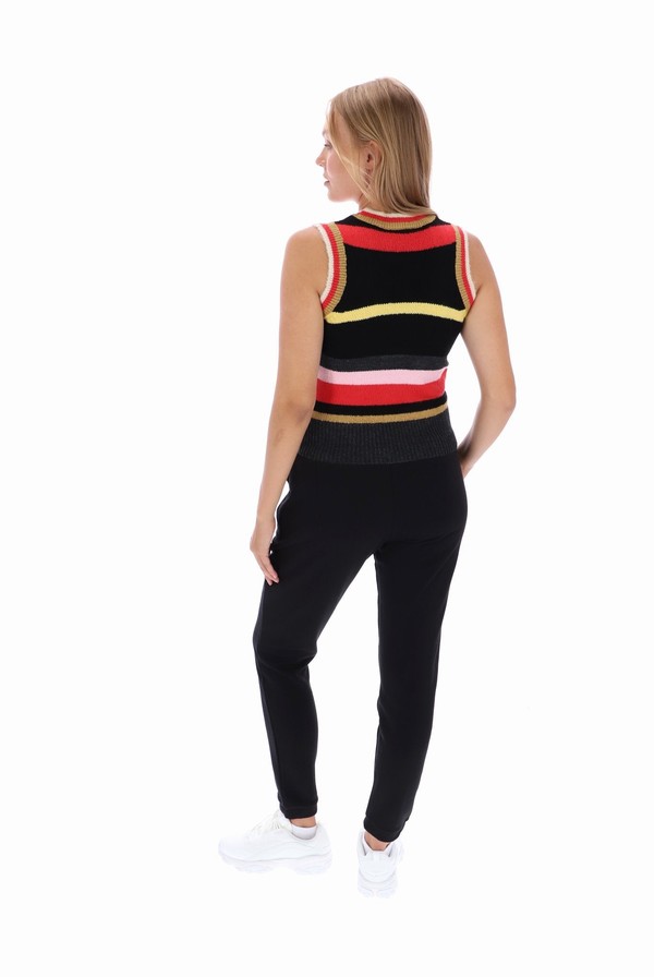 Grey / Multicolor Fila Lorri Knitted Tank Women Vest | 9736ZBNGC