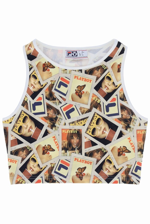 Multicolor Fila PLAYBOY Tank Women Co-ords | 5678ROCYX