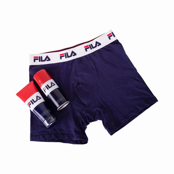Navy Fila A Fresh Pair (Boxer Gift Set) Men Underwear | 3614IMLJZ