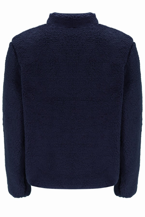 Navy Fila Cormac Tonal Zip Through Fleece Men Sweatshirts | 7940UHATK