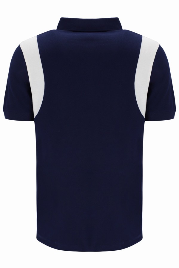 Navy Fila Dawson Archive Tennis Inspired Men Polo Shirts | 7640OLJNH