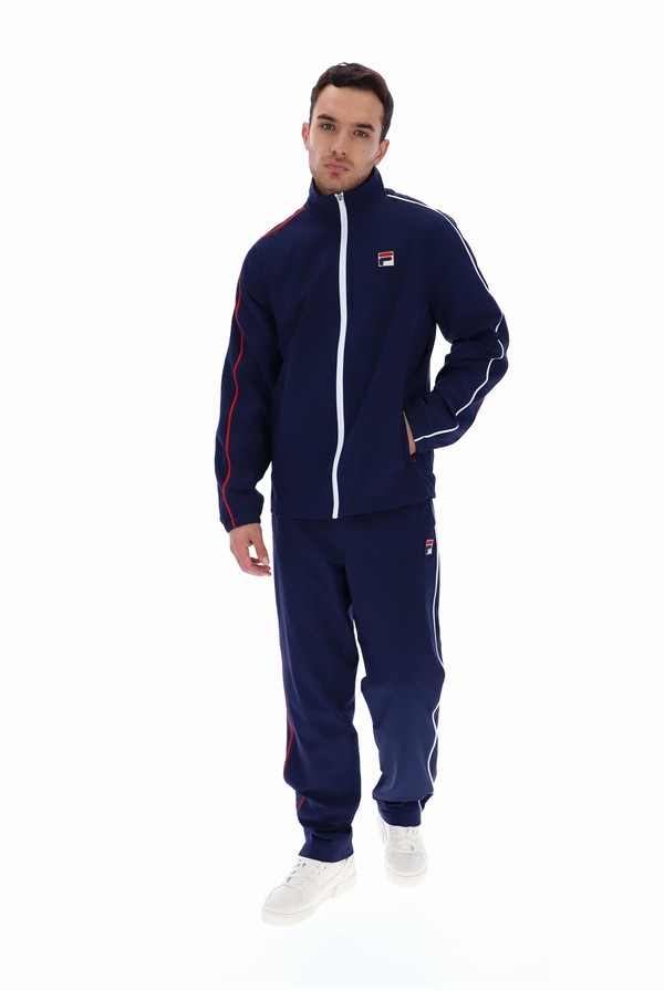 Navy Fila Eclip Heritage Men Jackets | 4265AQDPM