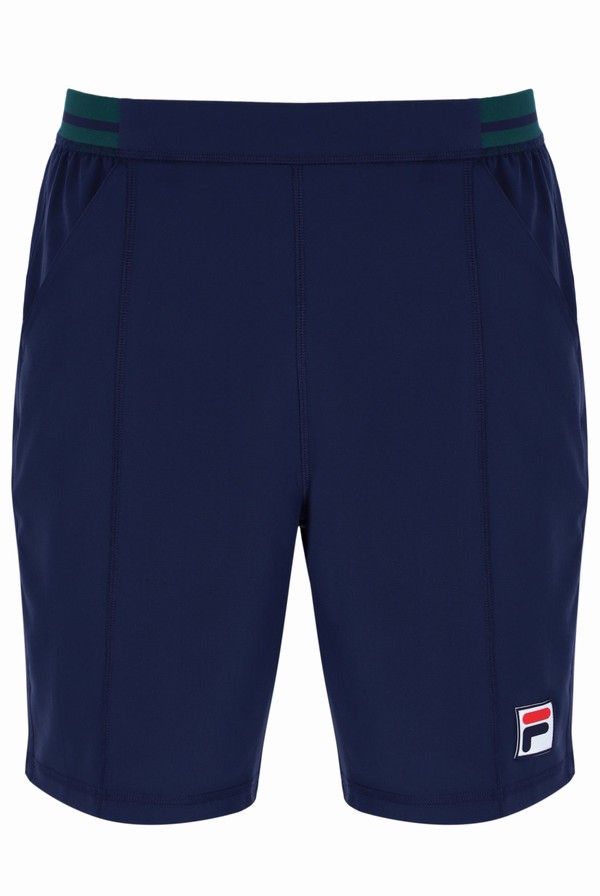 Navy Fila Heritage Stretch Woven Men Shorts | 9081HXKFP