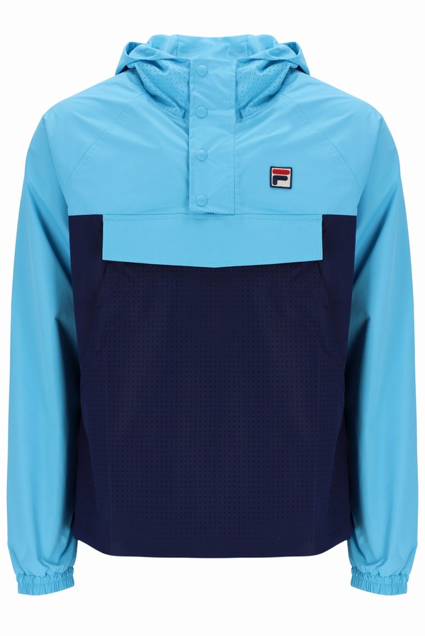 Navy Fila Jamie Anorak Men Jackets | 4975NRDLG