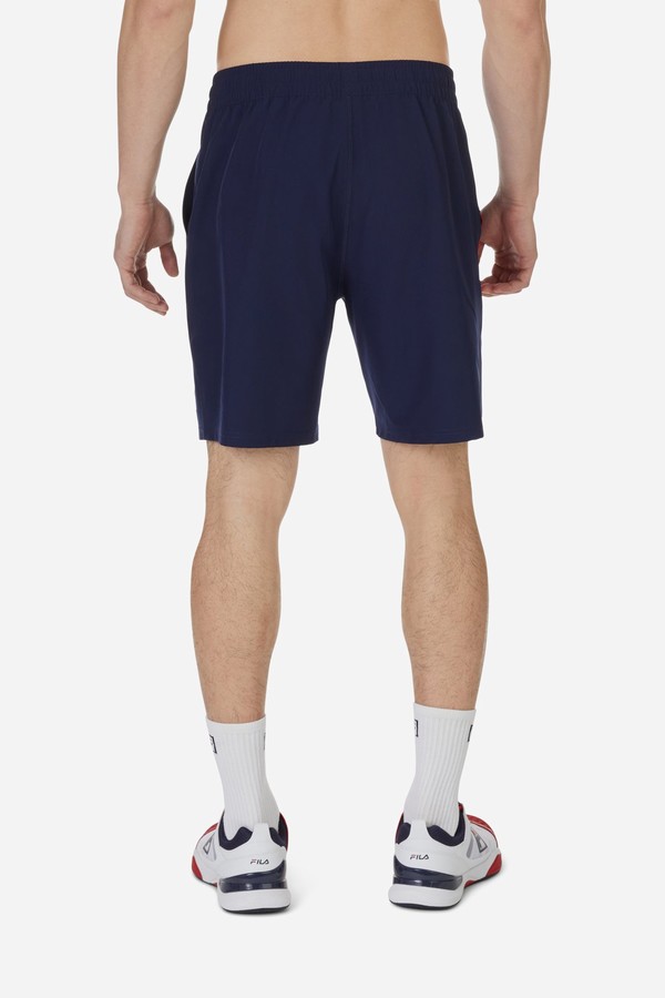 Navy Fila Pro Tennis Heritage Woven Men Shorts | 5241LWZIP