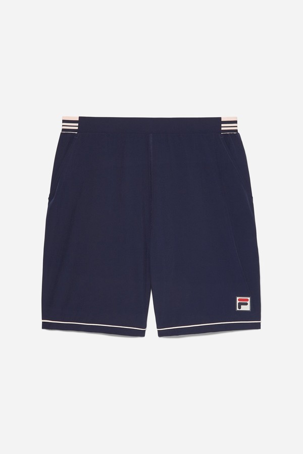 Navy Fila Pro Tennis Heritage Woven Men Shorts | 8590IVYOM